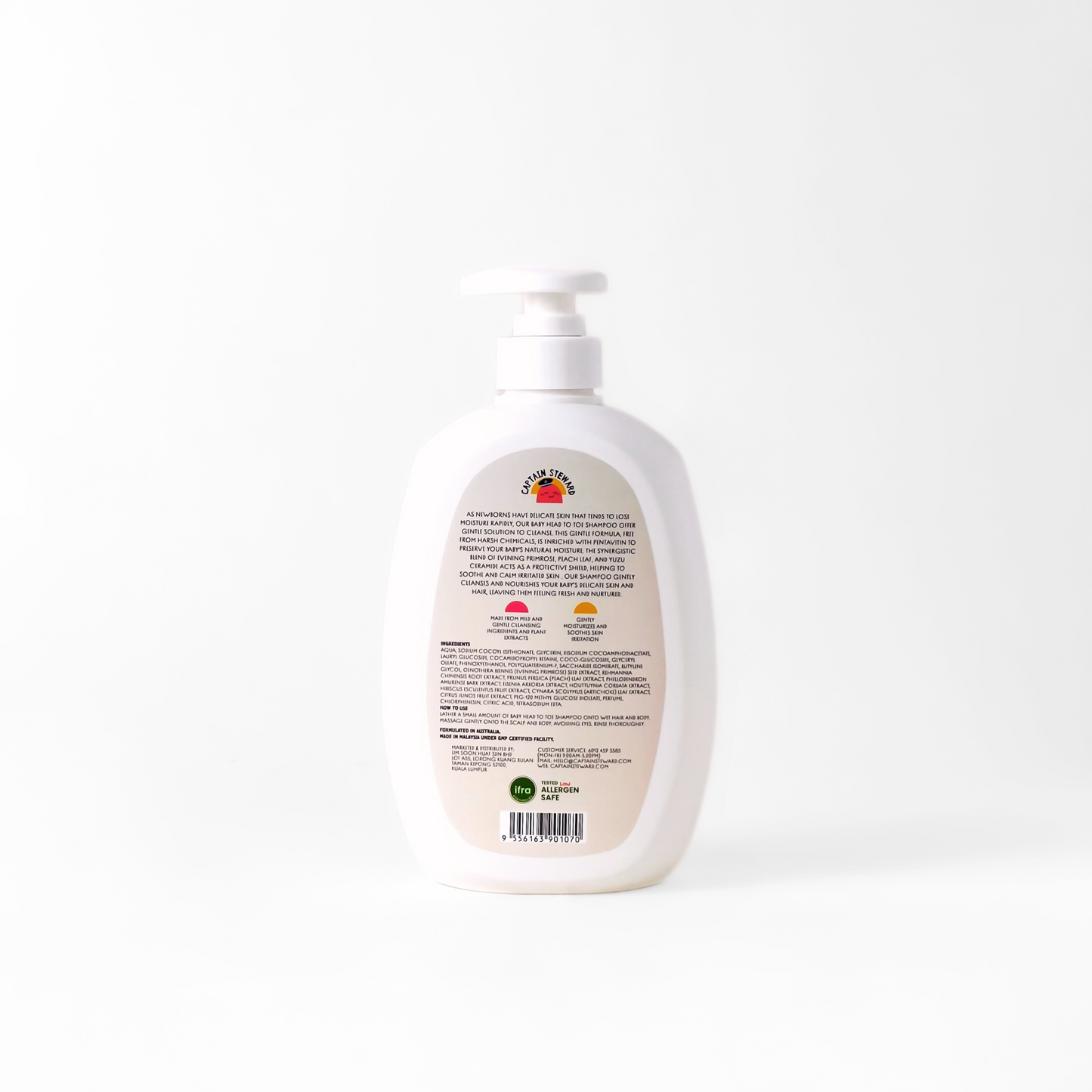 Captain Steward Baby Wash Head to Toe 600ml